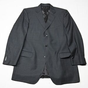 Luigi Bianchi Mantova 44L Gray‎ Plaid 100% Wool Mens Blazer Sport Coat Jacket